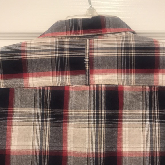 Dockers Mens Long Sleeve Shirt Button Down Double Front Pocket Plaid Sz M - Picture 6 of 6